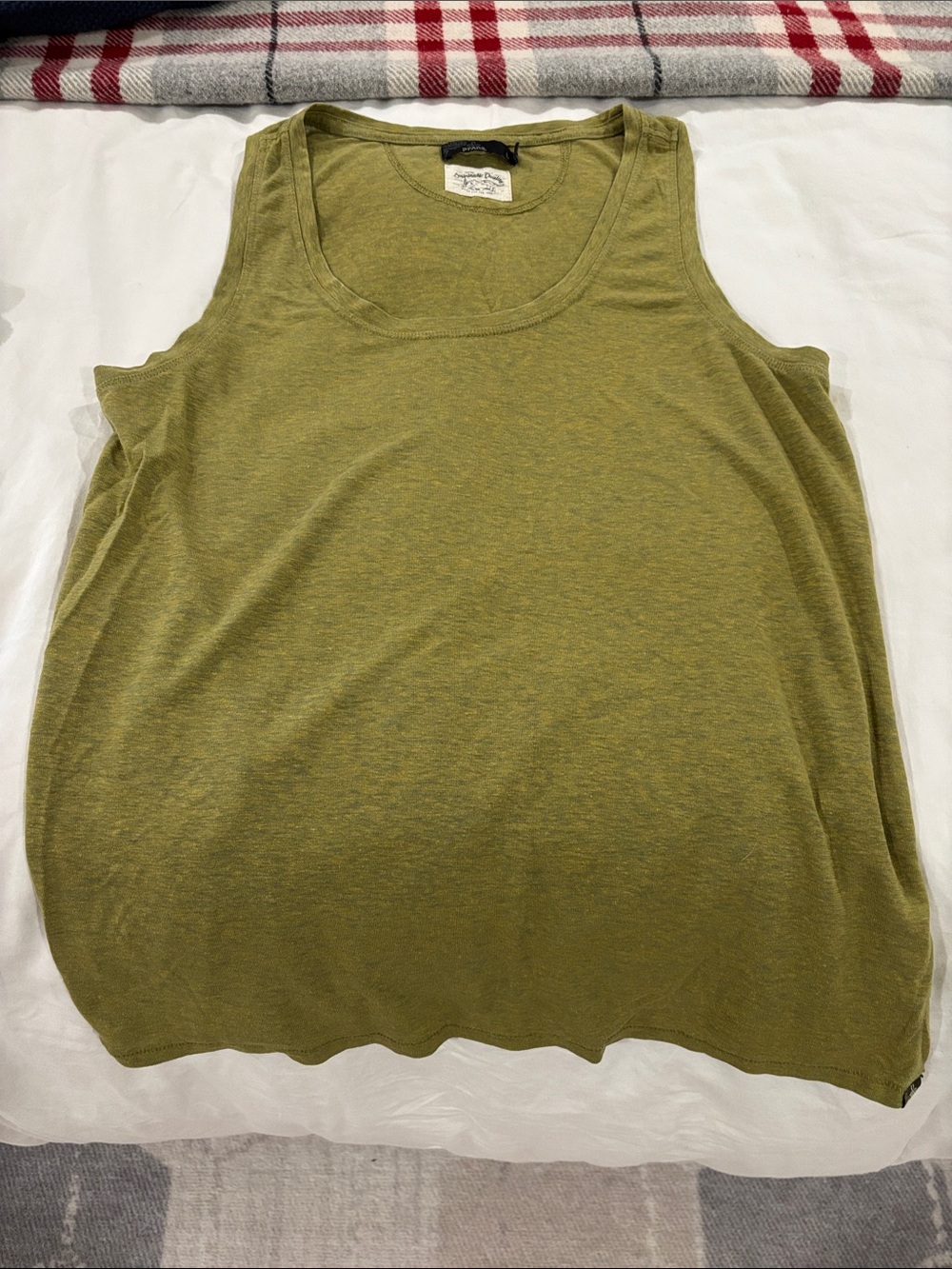 Prana Olive Green Scoop Neck Tank